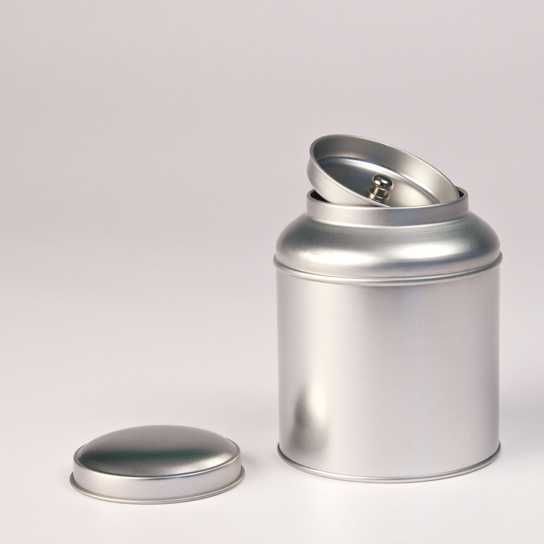 Boîte à Thé Scellée en Métal Rond et Solide,Pot d'Emballage pour